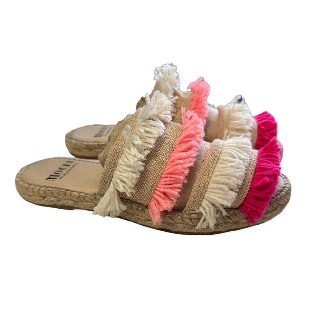 Revolve‎ All Things Mochi Saidy Espadrilles Sandals Women's 36/5 Fuchsia Fringe